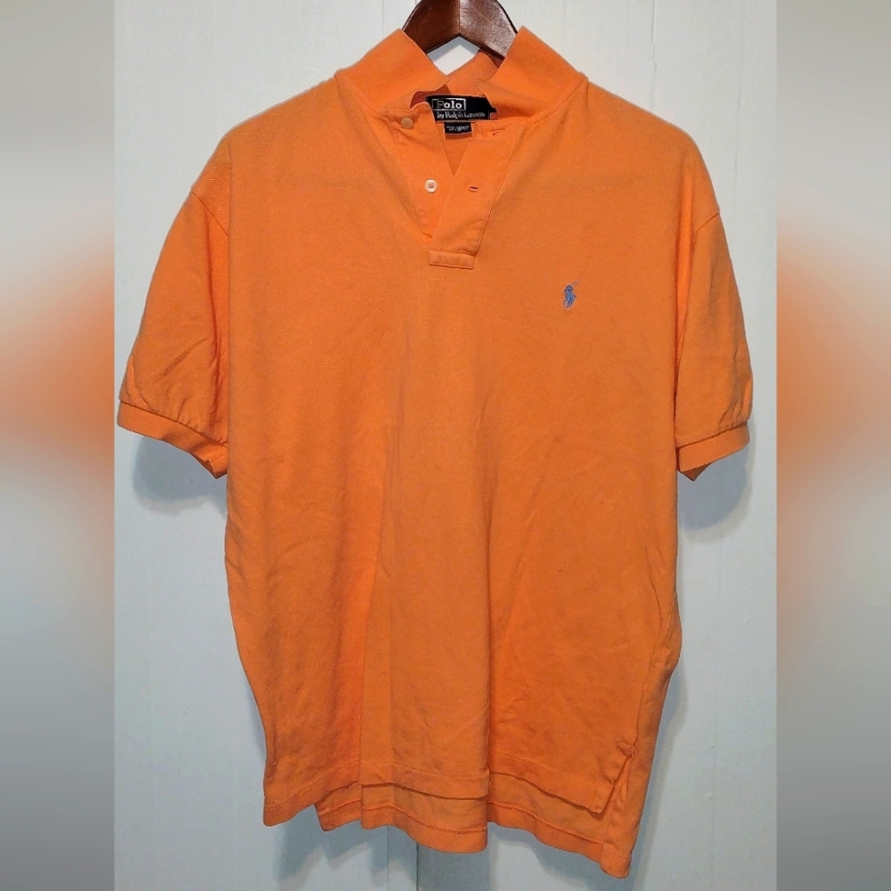 Polo by Ralph Lauren. Large. Orange. Gray Pony.